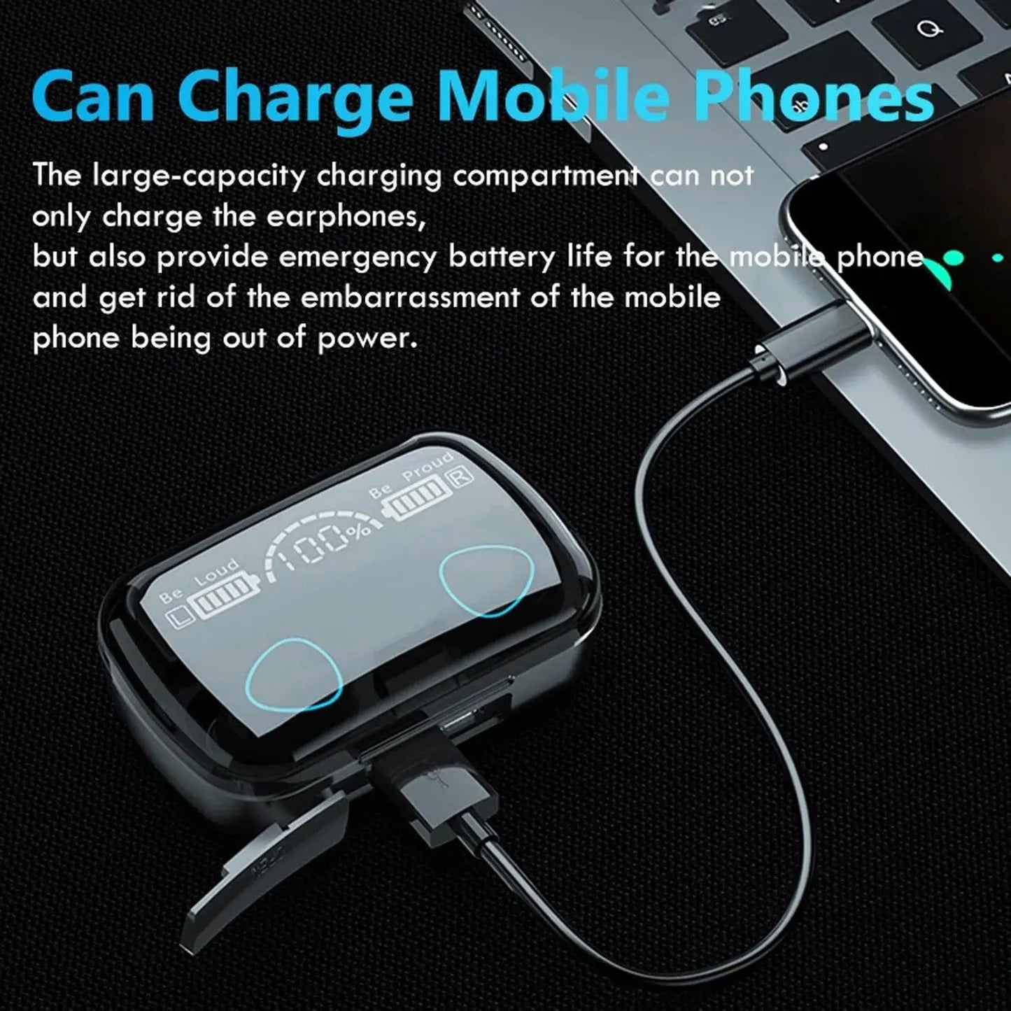 TWS M10 Wireless Bluetooth Headphones LED Display 3500Mah Charging Box 9D Stereo In-Ear Sports Waterproof Bluetooth 5.1 Headset
