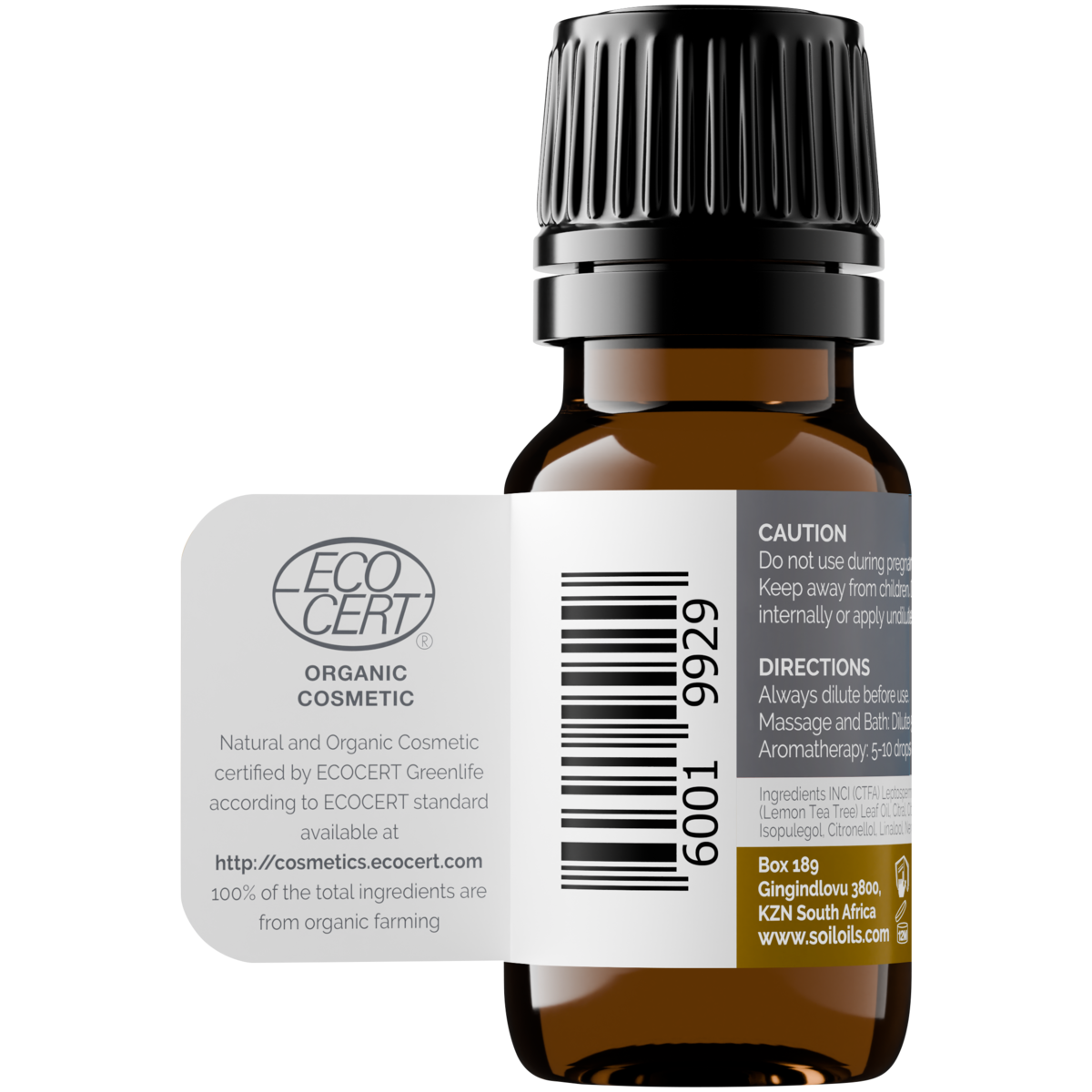 Organic Lemon Tea Tree Essential Oil (Leptospermum Petersonii) 10ml