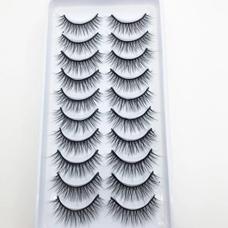 New 5/10 Pairs Natural False Eyelashes Fake Lashes Long Make Up 3d Mink Lashes Extension Eye lashes Mink Eyelashes for Beauty 54