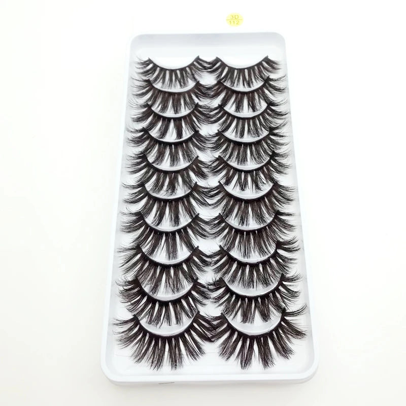 New 5/10 Pairs Natural False Eyelashes Fake Lashes Long Make Up 3d Mink Lashes Extension Eye lashes Mink Eyelashes for Beauty 54