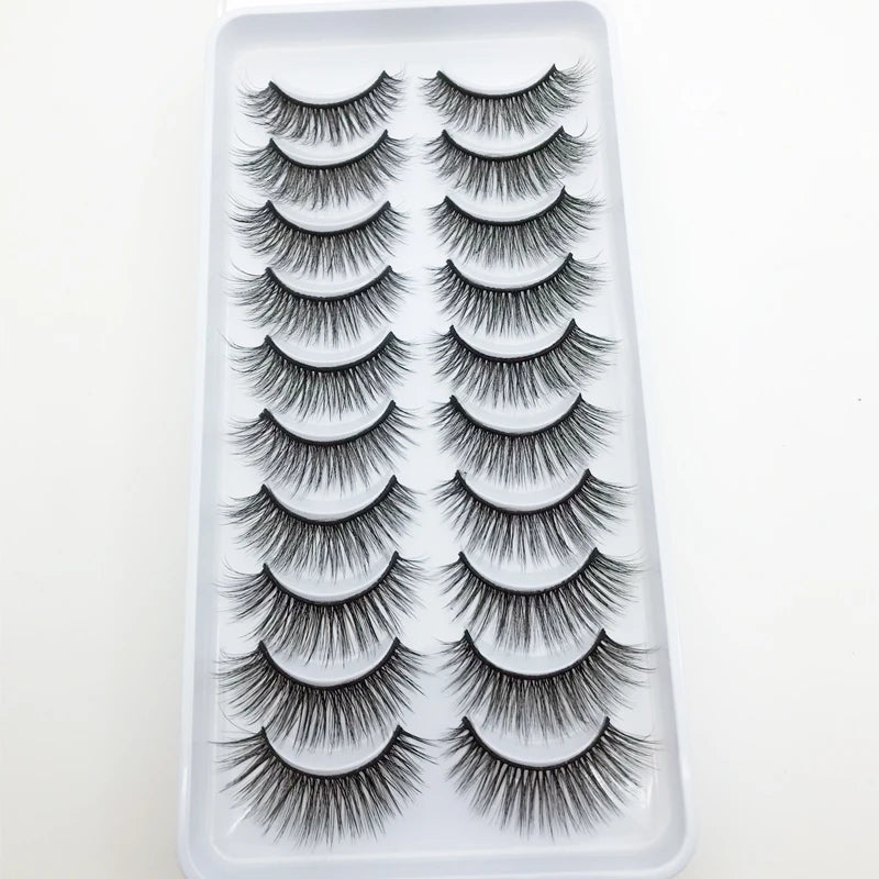 New 5/10 Pairs Natural False Eyelashes Fake Lashes Long Make Up 3d Mink Lashes Extension Eye lashes Mink Eyelashes for Beauty 54