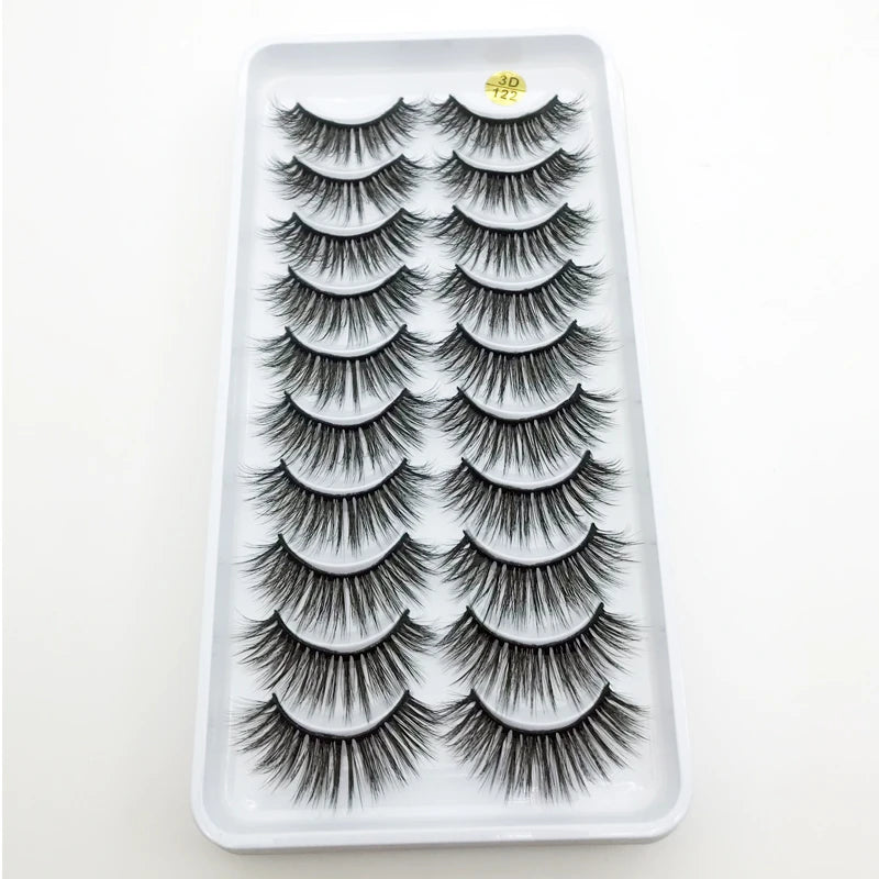 New 5/10 Pairs Natural False Eyelashes Fake Lashes Long Make Up 3d Mink Lashes Extension Eye lashes Mink Eyelashes for Beauty 54