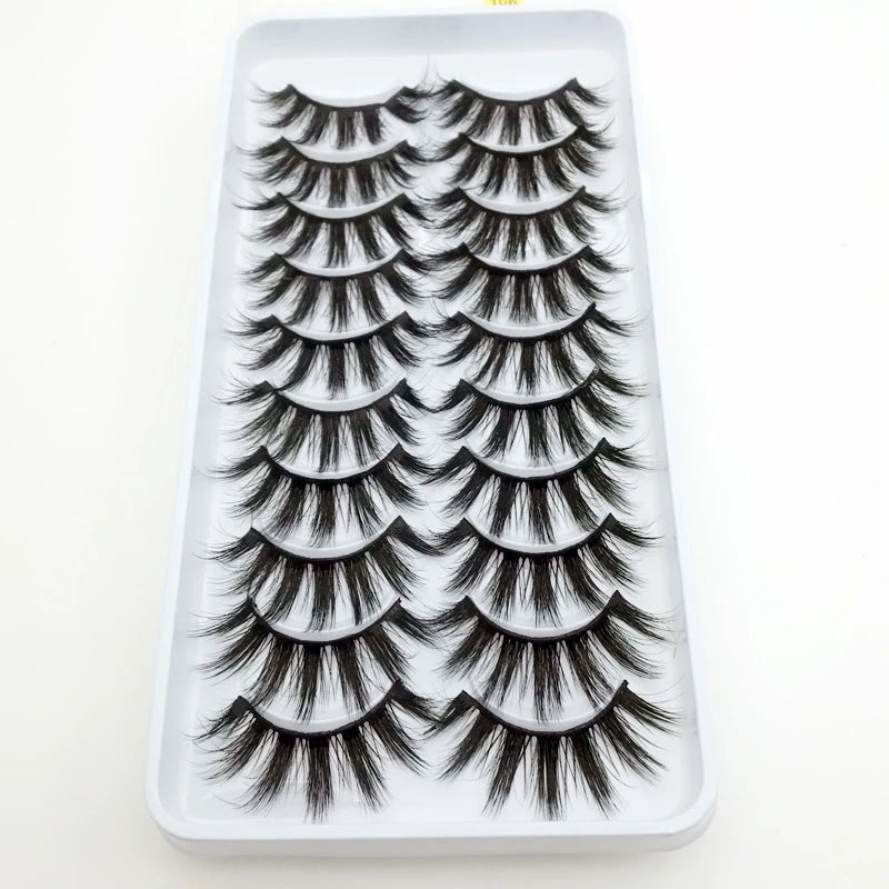 New 5/10 Pairs Natural False Eyelashes Fake Lashes Long Make Up 3d Mink Lashes Extension Eye lashes Mink Eyelashes for Beauty 54