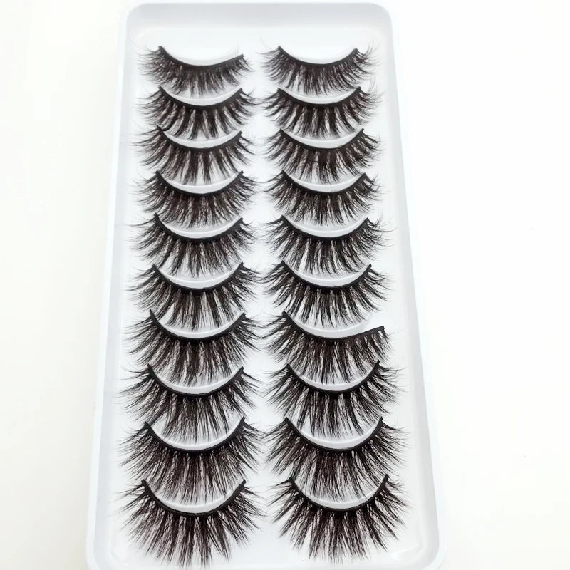 New 5/10 Pairs Natural False Eyelashes Fake Lashes Long Make Up 3d Mink Lashes Extension Eye lashes Mink Eyelashes for Beauty 54