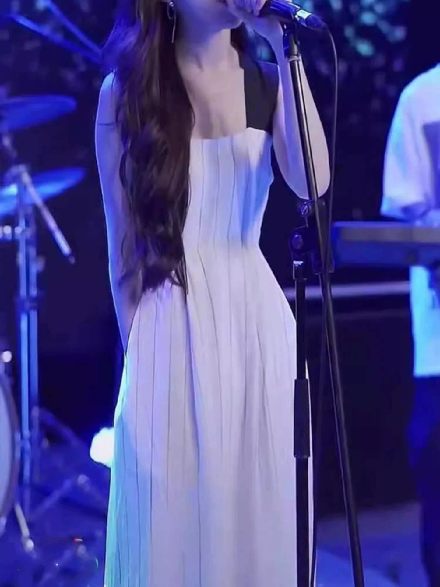 Tiktok Dai Yutong Same Style Fashion Suspenders Dress
