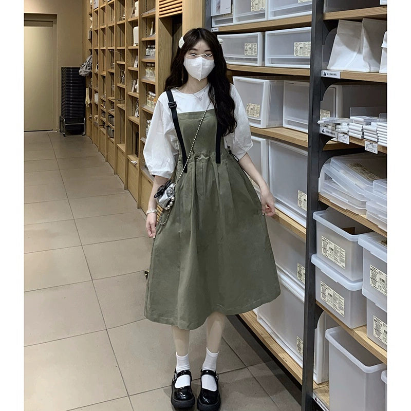 French Sweet Cool Girl Gentle Artsy Suspender Skirt Outfit Summer Chic Niche Style 2025 Dress Slim Looking Design