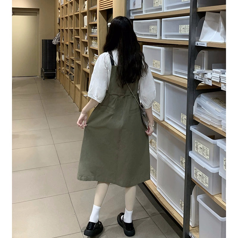 French Sweet Cool Girl Gentle Artsy Suspender Skirt Outfit Summer Chic Niche Style 2025 Dress Slim Looking Design