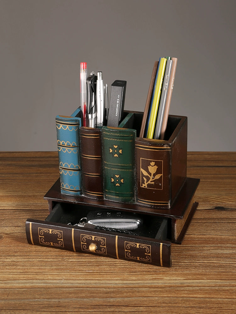 Student Book Desktop Multifunctional Pen Holder Creative Stylish Office Fancy Ornaments Gathering Boy Gift Pen Container