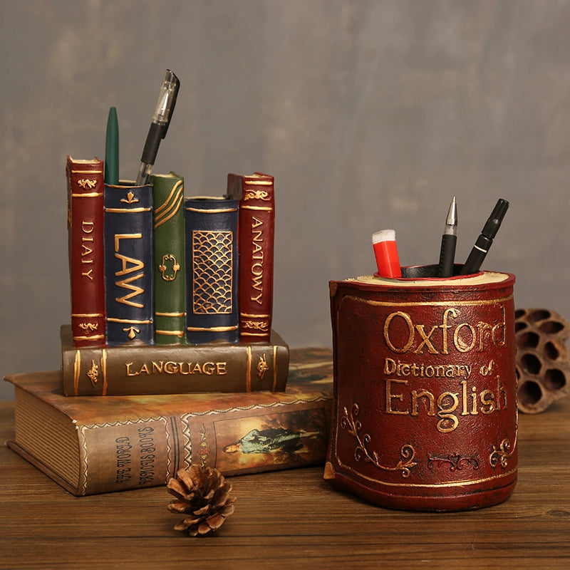 Pen Holder Scandinavian Special Simple Creative Cute Fashion Retro Style Art Ornaments Student Book Desktop Stationery Storage