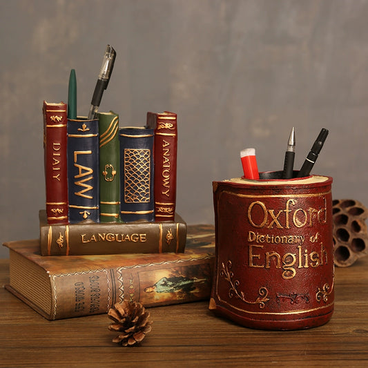 Pen Holder Scandinavian Special Simple Creative Cute Fashion Retro Style Art Ornaments Student Book Desktop Stationery Storage
