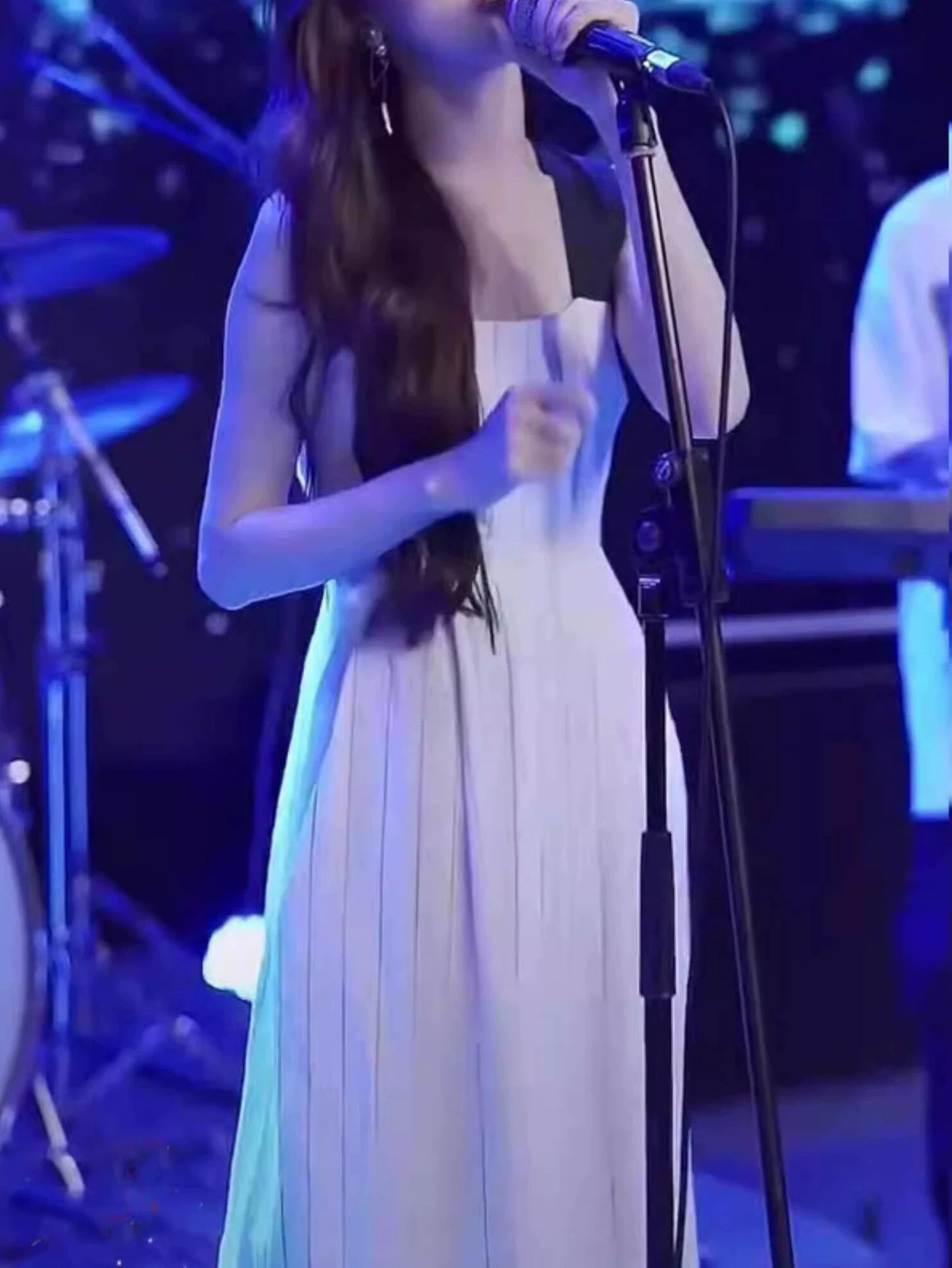 Tiktok Dai Yutong Same Style Fashion Suspenders Dress