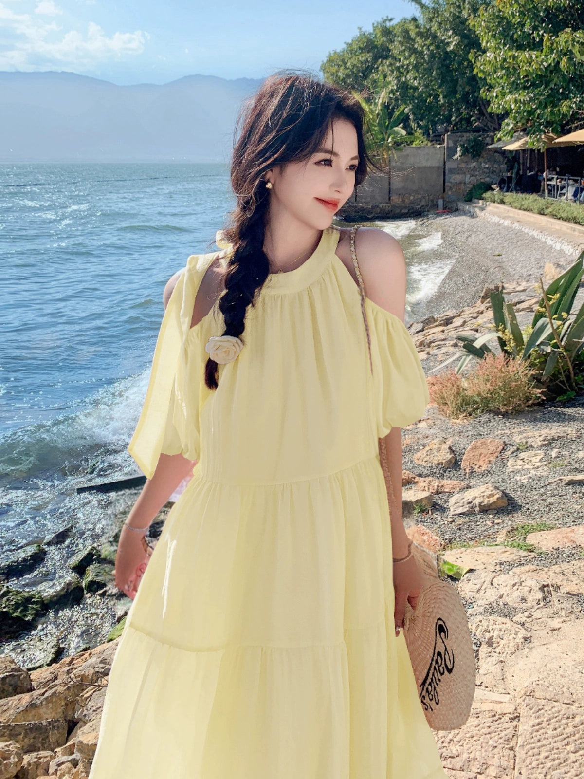 Younger Yellow Summer Sneaky Design French Dress