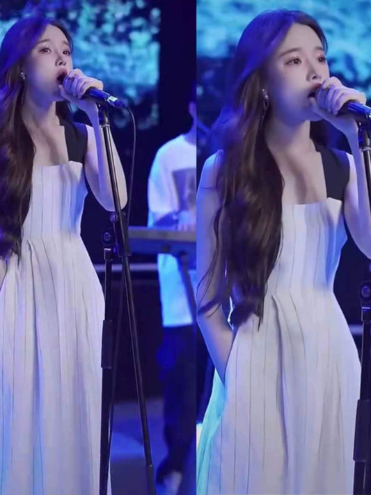 Tiktok Dai Yutong Same Style Fashion Suspenders Dress