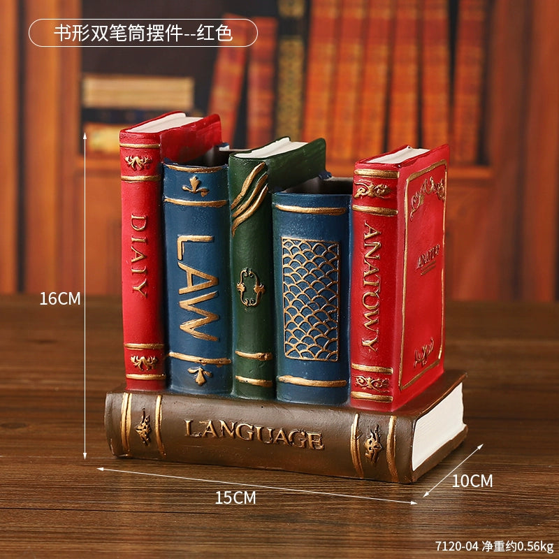 Pen Holder Scandinavian Special Simple Creative Cute Fashion Retro Style Art Ornaments Student Book Desktop Stationery Storage