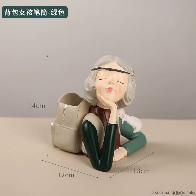Pen Holder Scandinavian Special Simple Creative Cute Fashion Retro Style Art Ornaments Student Book Desktop Stationery Storage