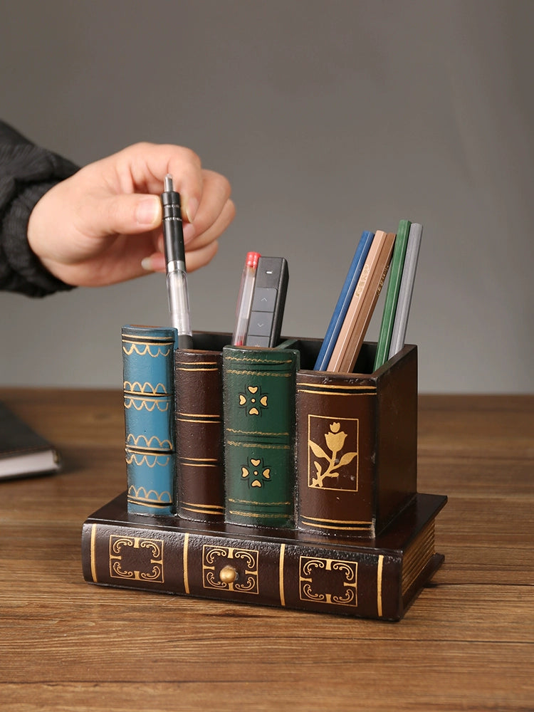 Student Book Desktop Multifunctional Pen Holder Creative Stylish Office Fancy Ornaments Gathering Boy Gift Pen Container