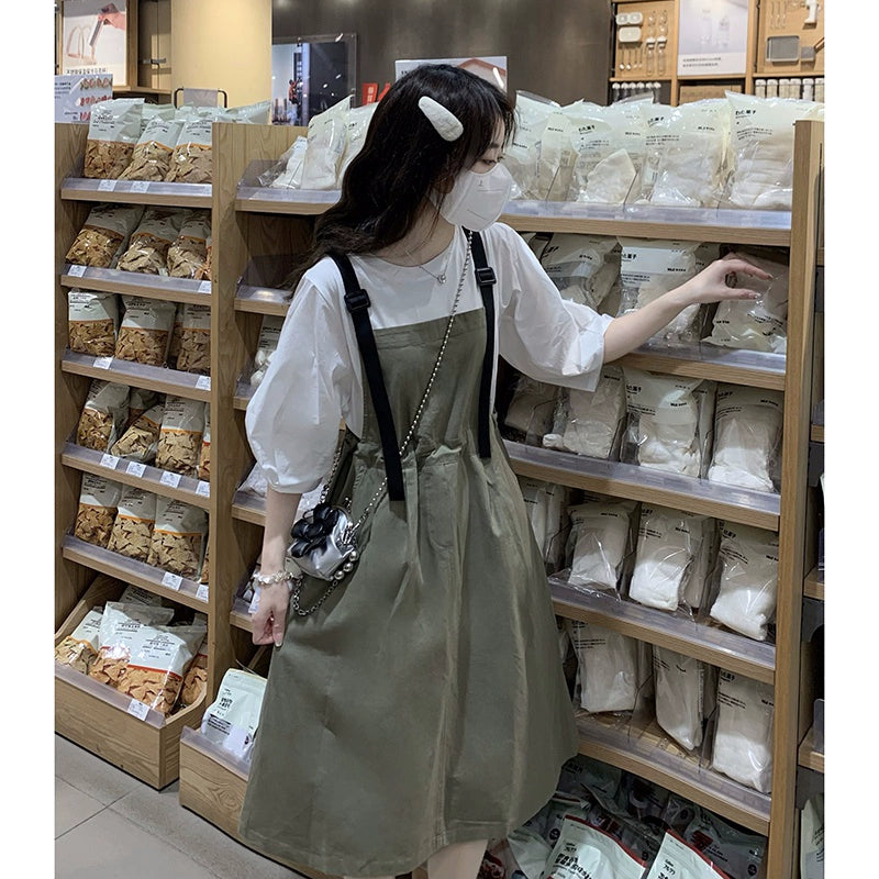 French Sweet Cool Girl Gentle Artsy Suspender Skirt Outfit Summer Chic Niche Style 2025 Dress Slim Looking Design