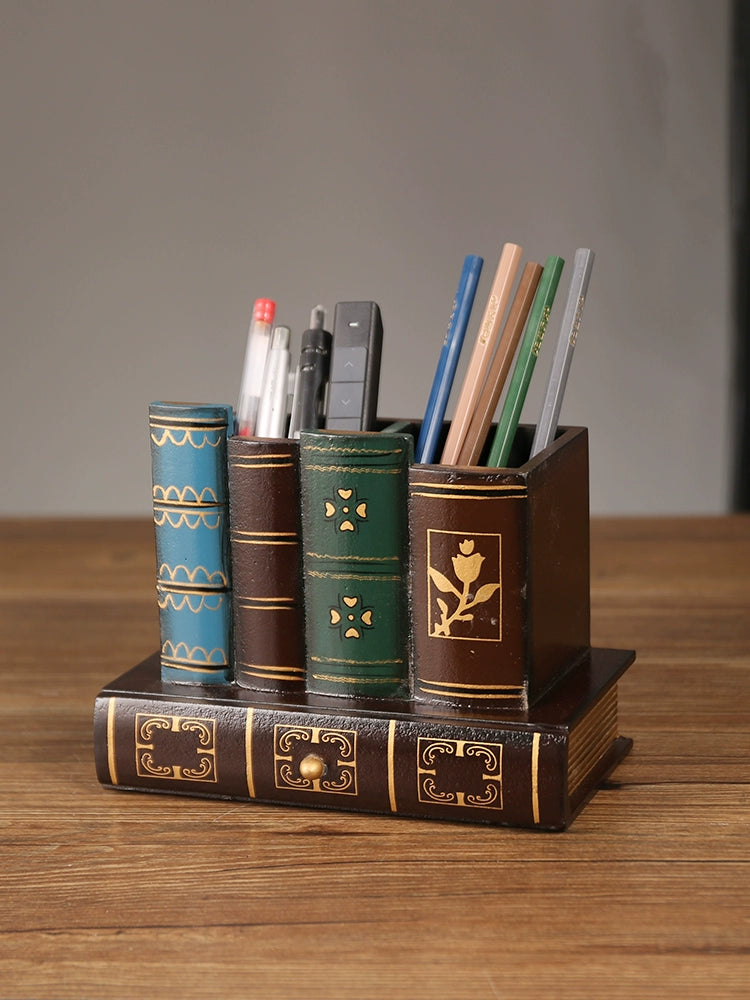 Student Book Desktop Multifunctional Pen Holder Creative Stylish Office Fancy Ornaments Gathering Boy Gift Pen Container