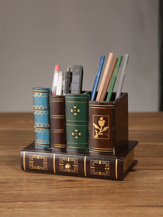 Student Book Desktop Multifunctional Pen Holder Creative Stylish Office Fancy Ornaments Gathering Boy Gift Pen Container