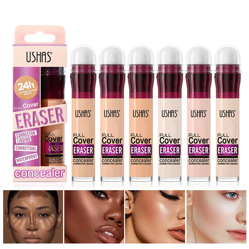 12 colors facial concealer sponge head matte liquid foundation, oil-control long-lasting BB cream,waterproof brightening makeup