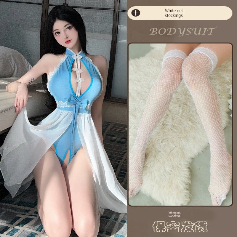 Sexy Intimates Sexy Free Temptation Uniform Retro Cheongsam Bed Pajamas Pure Desire Autumn Winter Passion Suit