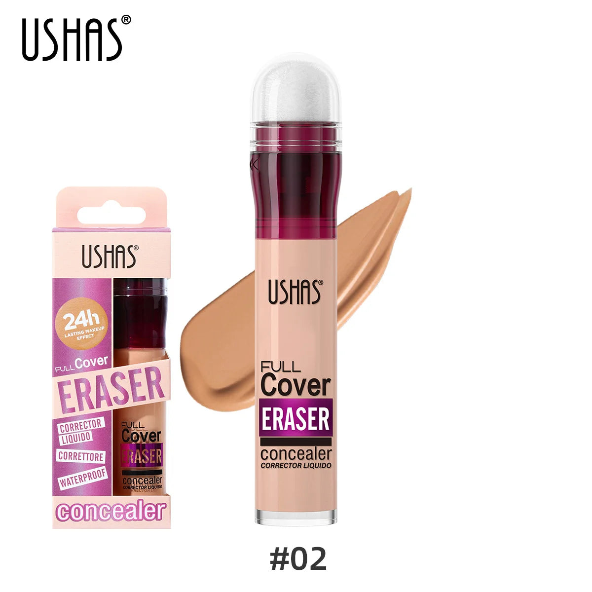 12 colors facial concealer sponge head matte liquid foundation, oil-control long-lasting BB cream,waterproof brightening makeup