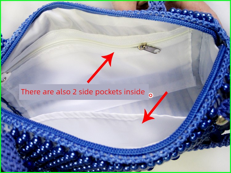 Beaded Bag Handmade Beads Bag Pearl Bag Fish Scale Bag Woven Bag Finished Handbag Women's Bag