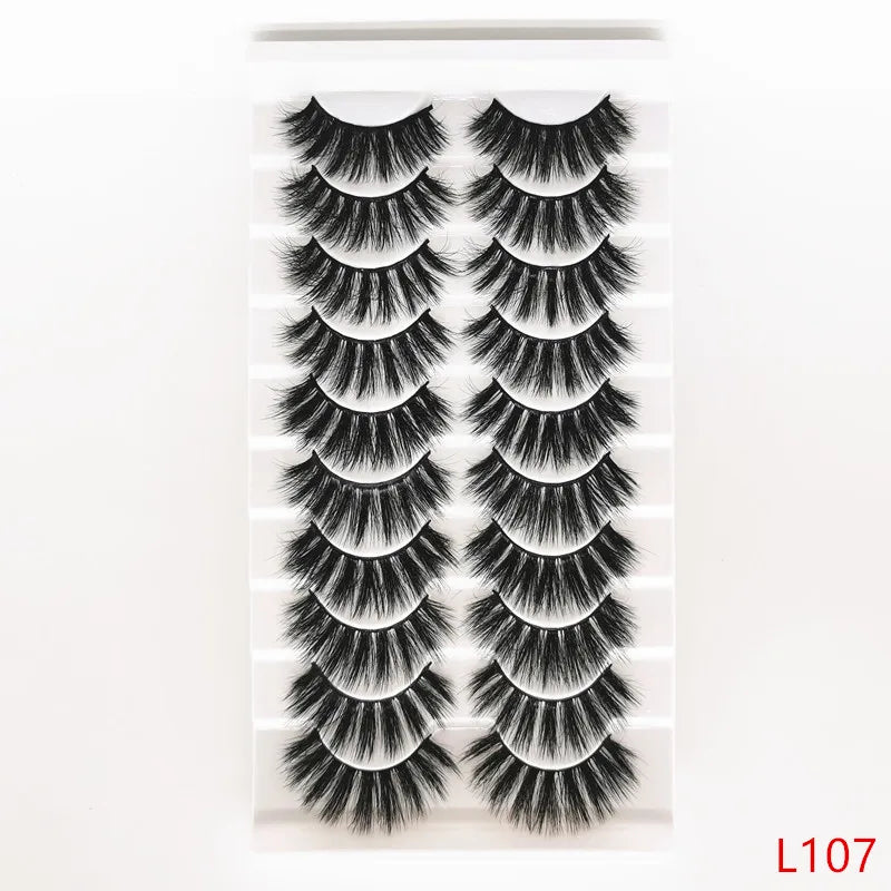 New 5/10 Pairs Natural False Eyelashes Fake Lashes Long Make Up 3d Mink Lashes Extension Eye lashes Mink Eyelashes for Beauty 54