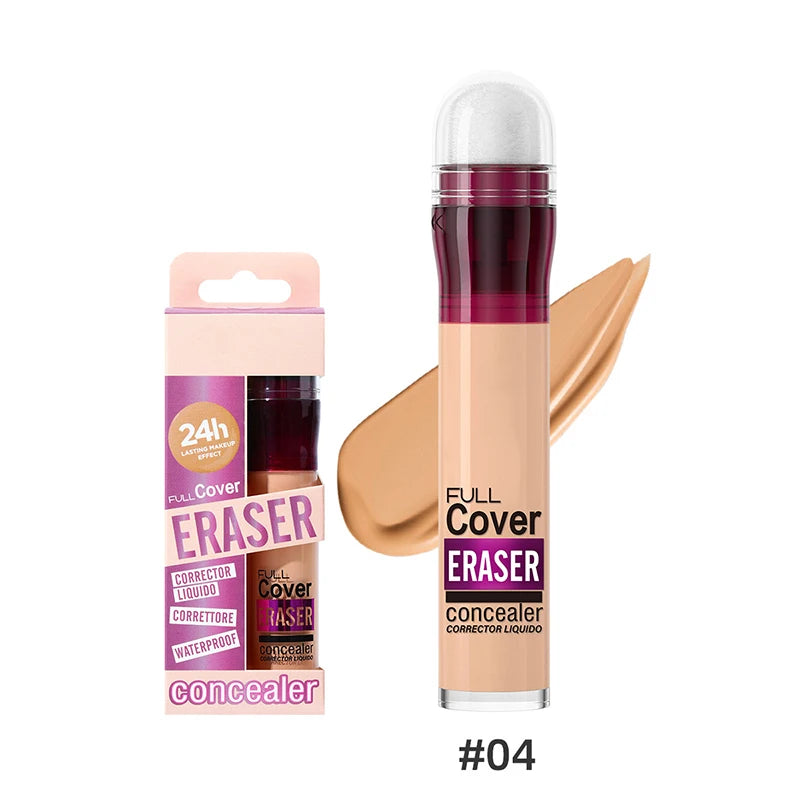 Full Concealer High Coverage Waterproof Oil Control Long Lasting Sponge Head Concealer Foundation Face Cosmetic Makeup Concealer
