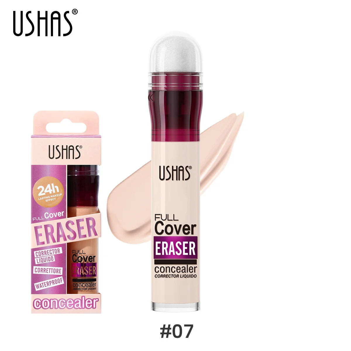 12 colors facial concealer sponge head matte liquid foundation, oil-control long-lasting BB cream,waterproof brightening makeup