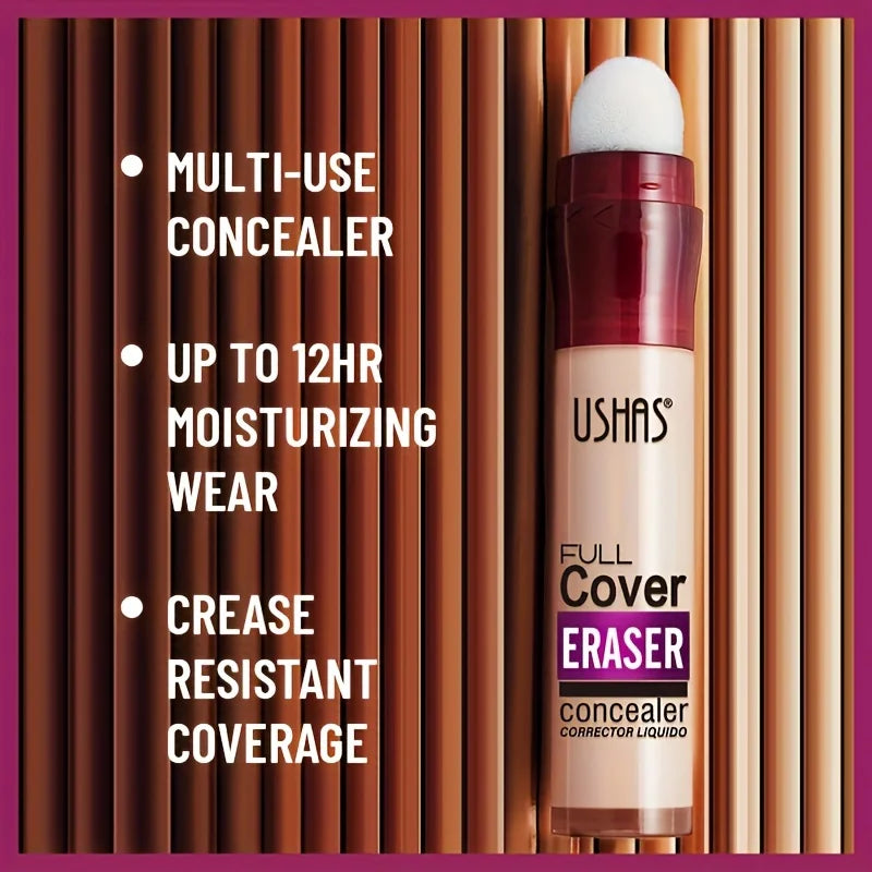 Full Concealer High Coverage Waterproof Oil Control Long Lasting Sponge Head Concealer Foundation Face Cosmetic Makeup Concealer