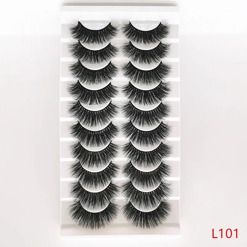 New 5/10 Pairs Natural False Eyelashes Fake Lashes Long Make Up 3d Mink Lashes Extension Eye lashes Mink Eyelashes for Beauty 54