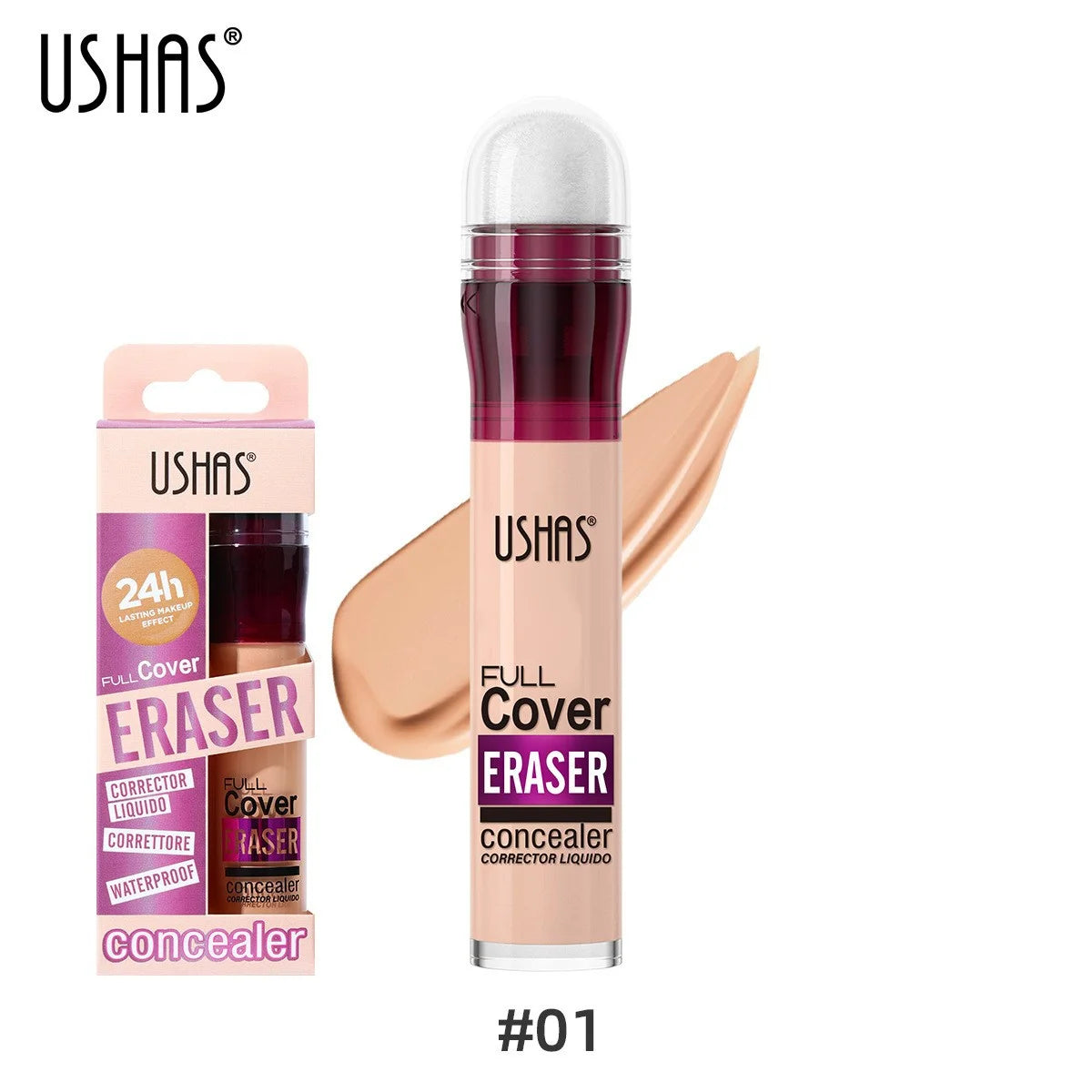 12 colors facial concealer sponge head matte liquid foundation, oil-control long-lasting BB cream,waterproof brightening makeup