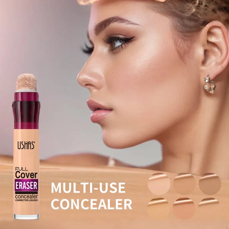 Full Concealer High Coverage Waterproof Oil Control Long Lasting Sponge Head Concealer Foundation Face Cosmetic Makeup Concealer