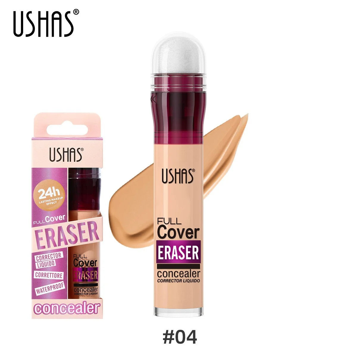 12 colors facial concealer sponge head matte liquid foundation, oil-control long-lasting BB cream,waterproof brightening makeup
