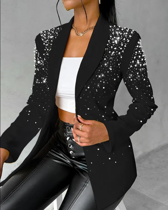 Fashion Blazers For Women Streetwear Autumn Spring Casual Long Sleeve Jacket Turndown Collar Slim Coats Suit Female's Wear