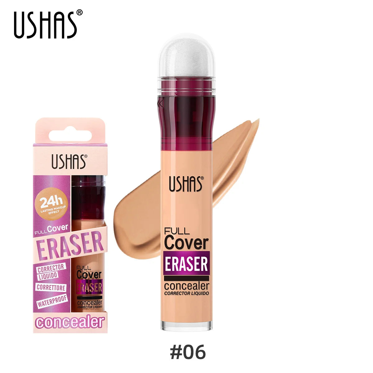 12 colors facial concealer sponge head matte liquid foundation, oil-control long-lasting BB cream,waterproof brightening makeup