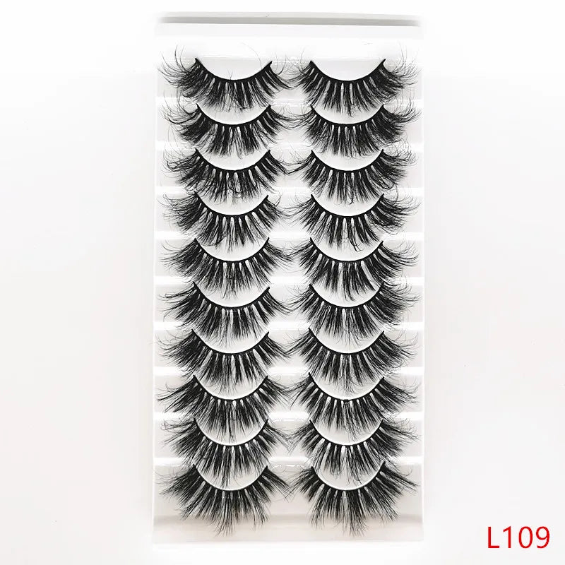 New 5/10 Pairs Natural False Eyelashes Fake Lashes Long Make Up 3d Mink Lashes Extension Eye lashes Mink Eyelashes for Beauty 54