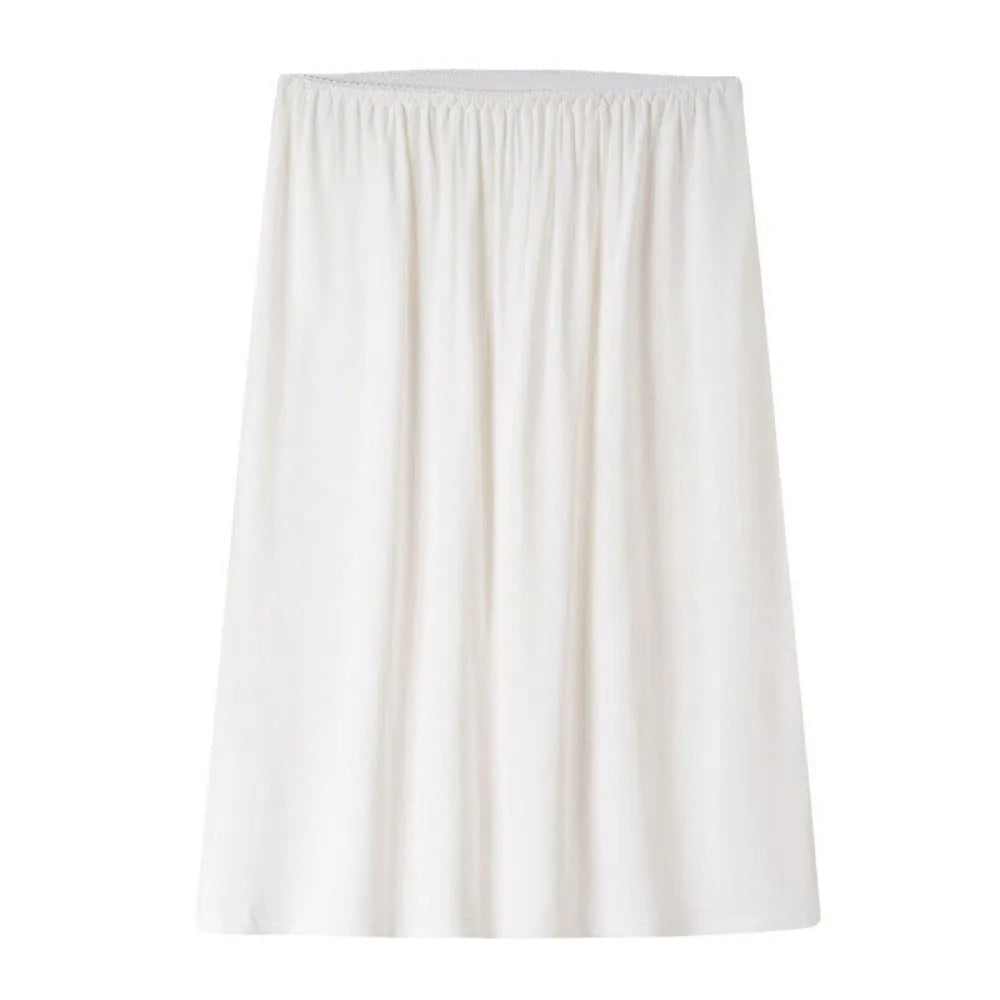 New Fashion Underskirt Milk Silk Underskirts Comfortable Slip Skirt Multicolor Petticoat Lingerie Satin Skirt Women's Clothing