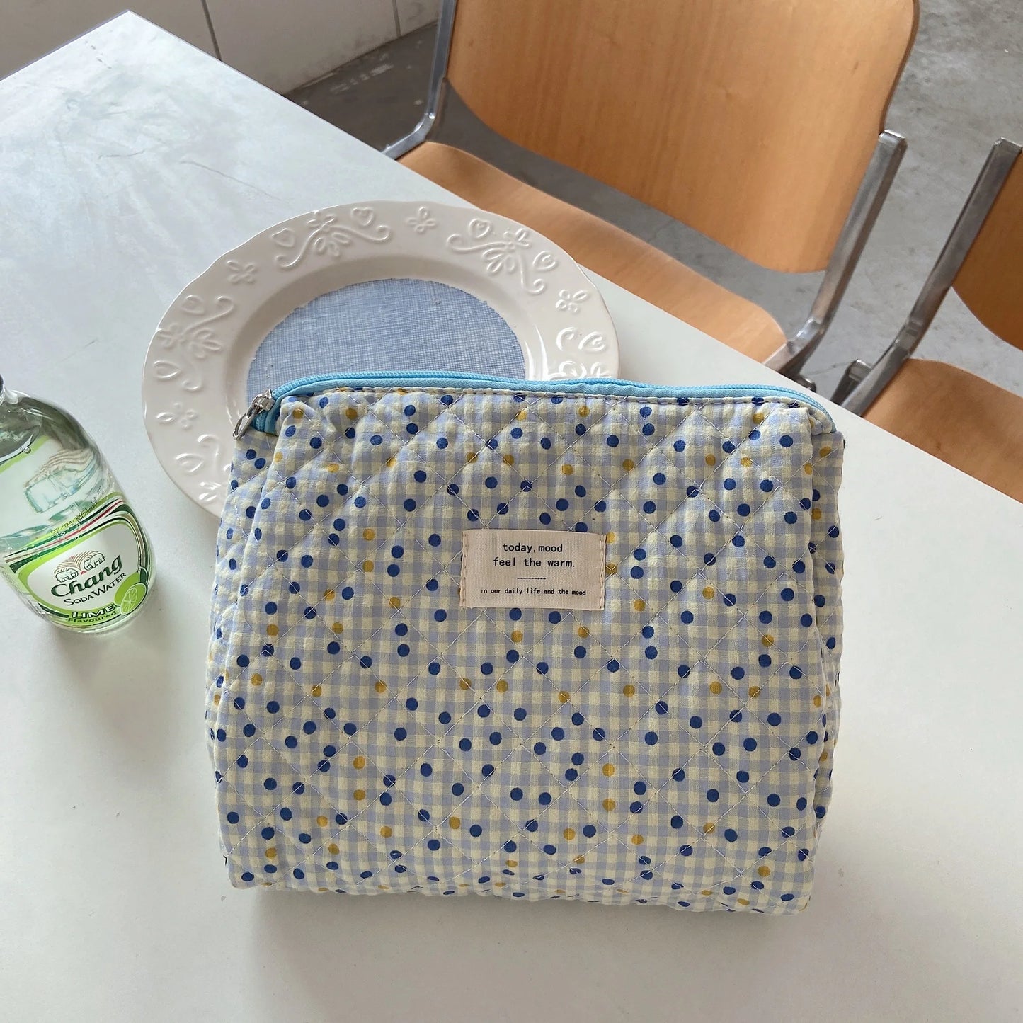 Liberty Quilting Clutches Soft Cotton Women Multipurpose Cosmetic Organizer Girls Cute Makeup Bag Make Up Purse Portable Handbag