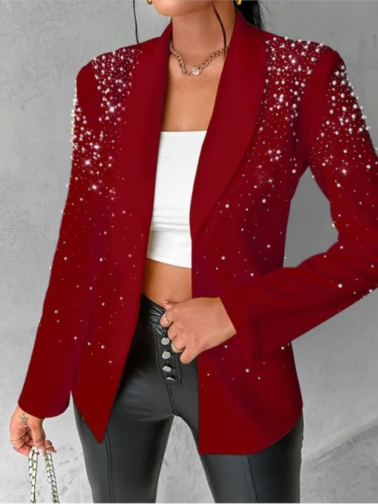 Fashion Blazers For Women Streetwear Autumn Spring Casual Long Sleeve Jacket Turndown Collar Slim Coats Suit Female's Wear