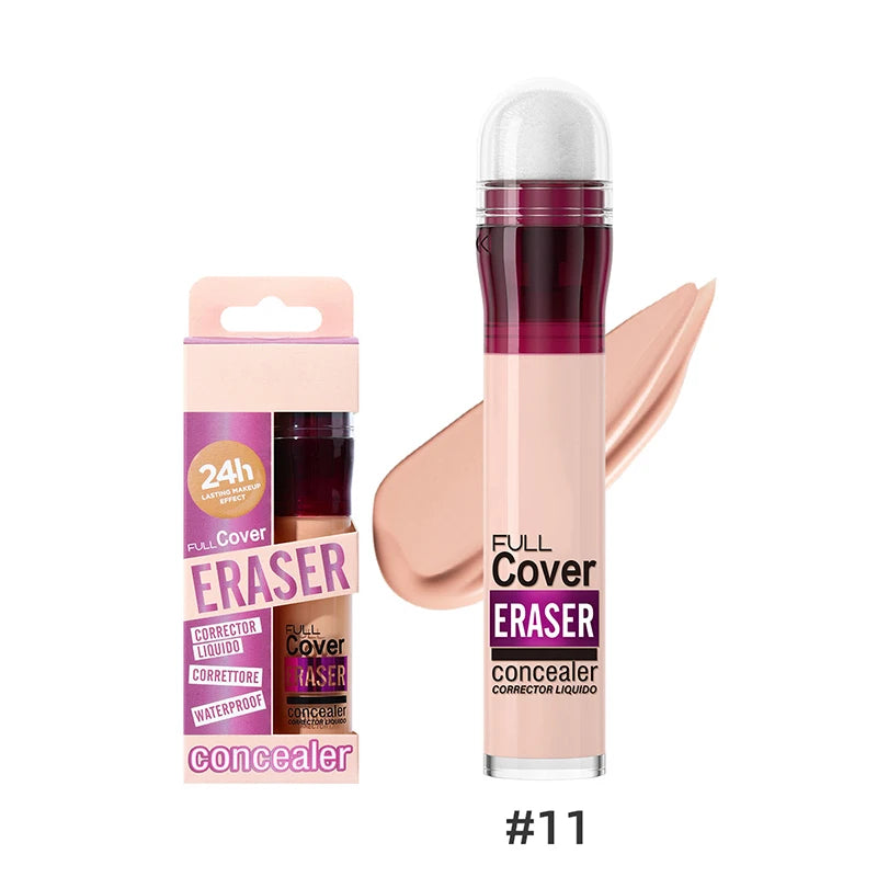 Full Concealer High Coverage Waterproof Oil Control Long Lasting Sponge Head Concealer Foundation Face Cosmetic Makeup Concealer