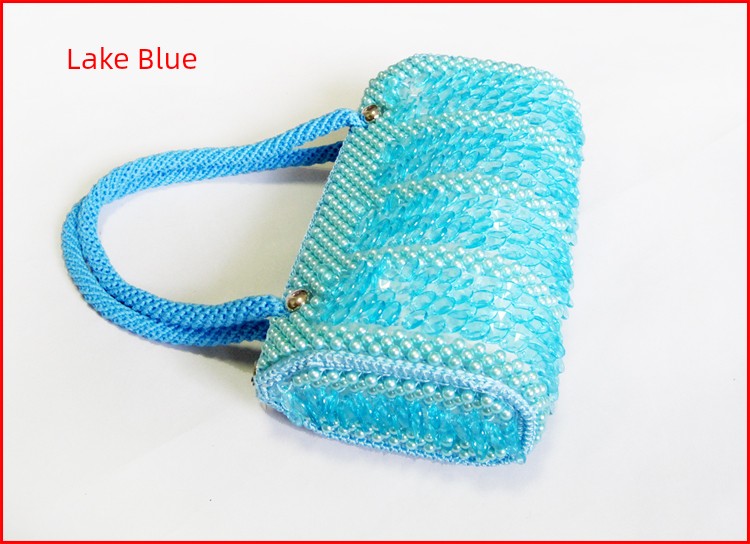 Beaded Bag Handmade Beads Bag Pearl Bag Fish Scale Bag Woven Bag Finished Handbag Women's Bag
