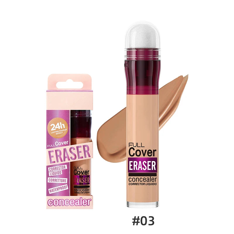 Full Concealer High Coverage Waterproof Oil Control Long Lasting Sponge Head Concealer Foundation Face Cosmetic Makeup Concealer