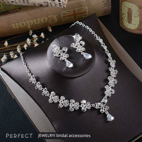 Jewelry Necklace Wedding Dress Host Stage Zircon