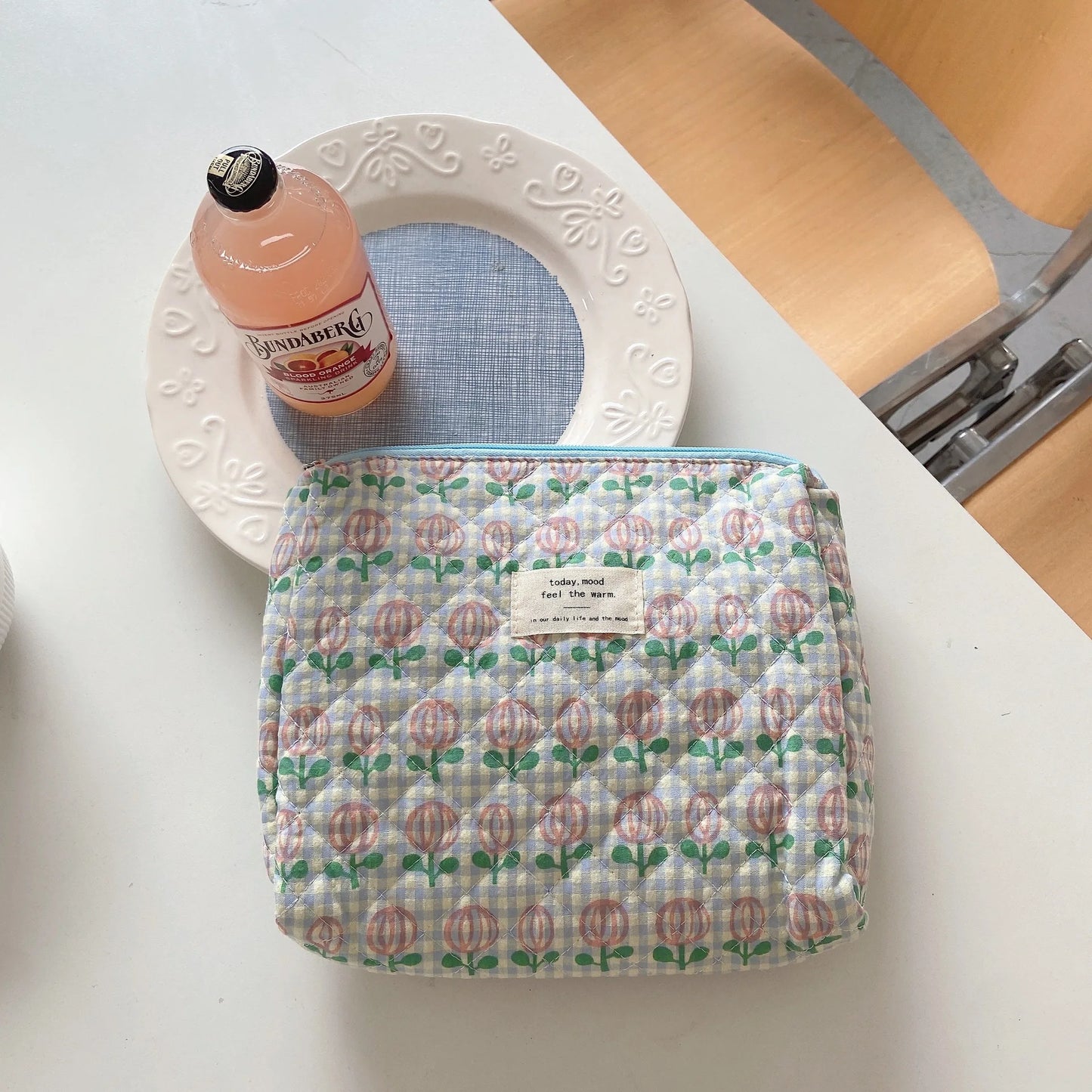 Liberty Quilting Clutches Soft Cotton Women Multipurpose Cosmetic Organizer Girls Cute Makeup Bag Make Up Purse Portable Handbag