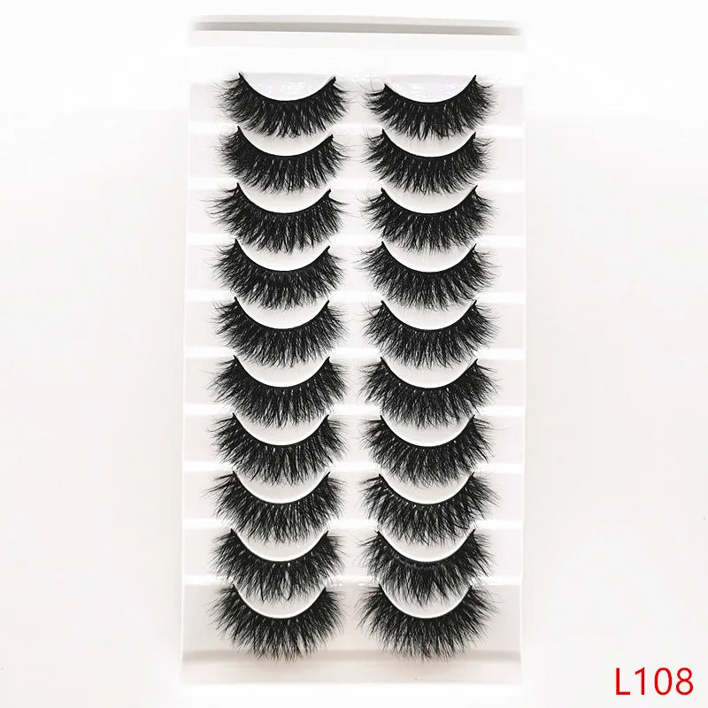 New 5/10 Pairs Natural False Eyelashes Fake Lashes Long Make Up 3d Mink Lashes Extension Eye lashes Mink Eyelashes for Beauty 54