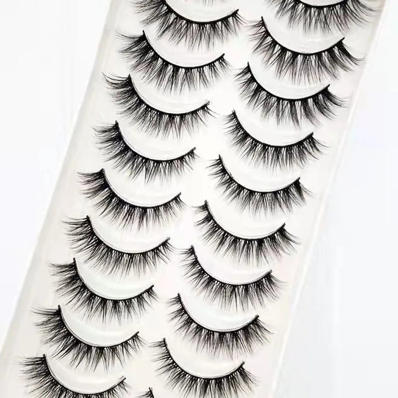 New 5/10 Pairs Natural False Eyelashes Fake Lashes Long Make Up 3d Mink Lashes Extension Eye lashes Mink Eyelashes for Beauty 54