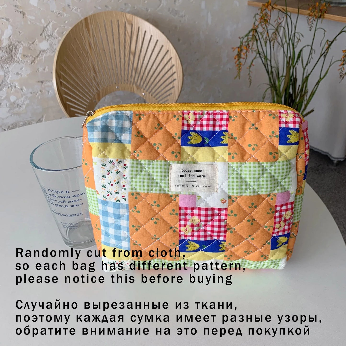 Liberty Quilting Clutches Soft Cotton Women Multipurpose Cosmetic Organizer Girls Cute Makeup Bag Make Up Purse Portable Handbag