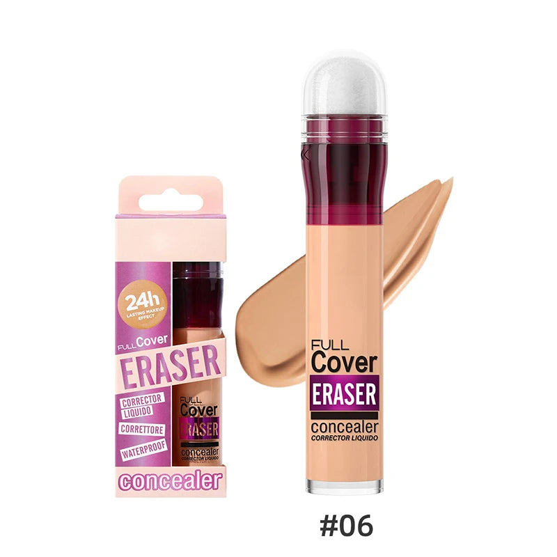Full Concealer High Coverage Waterproof Oil Control Long Lasting Sponge Head Concealer Foundation Face Cosmetic Makeup Concealer